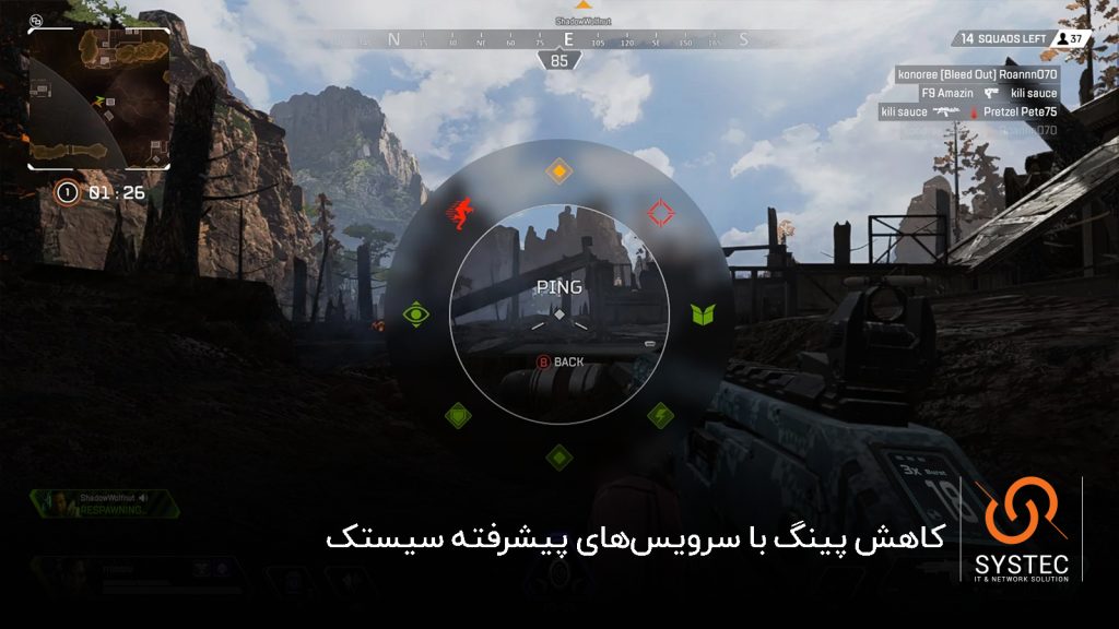 سرویس کاهش پینگ